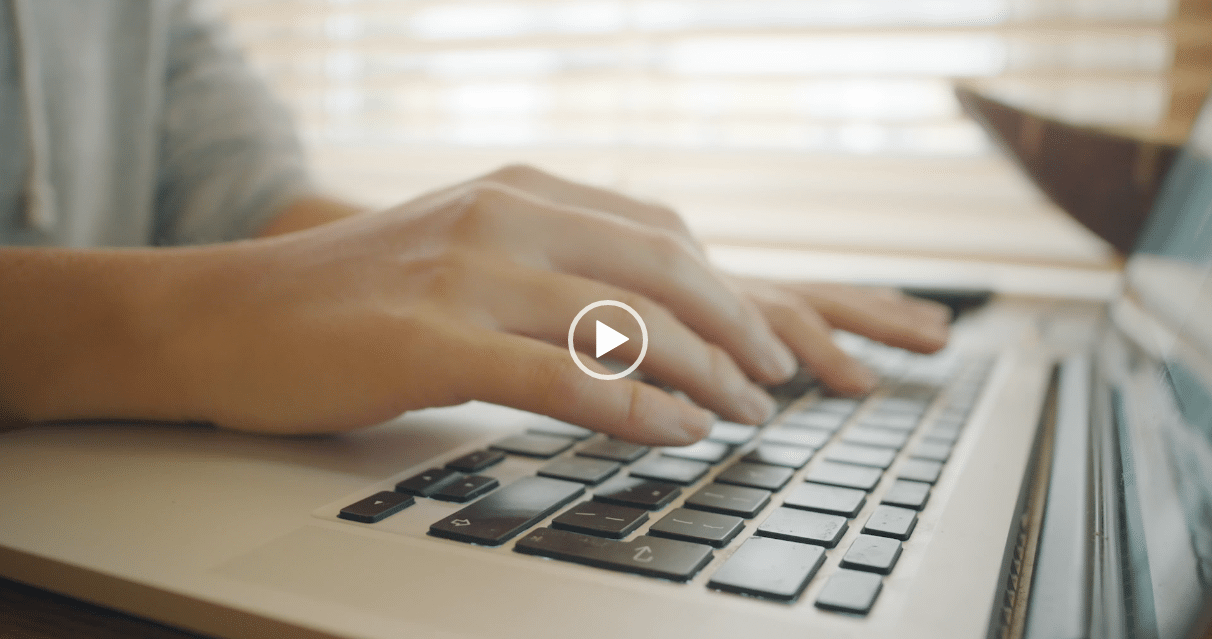 Person working on a laptop