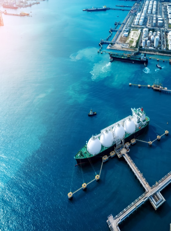 Birds eye view of an energy plant